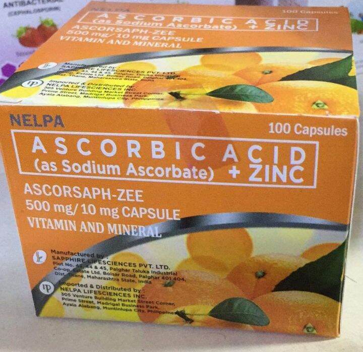 AscorsaphZee Vitamin C Ascorbic Acid as Sodium Ascorbate with Zinc