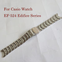 ผู้ชายสำหรับCasio EF-524 Edifice Seriesความปลอดภัยสายรัดข้อมือสร้อยข้อมือสแตนเลสสตีลสายนาฬิกานาฬิกาอุปกรณ์เสริม