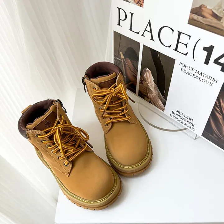 cod-beibei-childrens-shoes-boys-and-girls-handsome-casual-all-match-boots-british-style-chunky-heel-short-autumn-winter