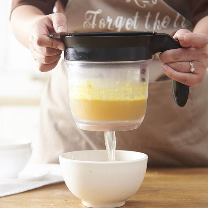 Fat Separator With Bottom Release Oil Gravy Separator With Strainer For