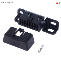 shounagui ขั้วต่อ16Pin 1เซ็ต OBD2 OBD 2อะแดปเตอร์อินเทอร์เฟซการวินิจฉัยซ็อกเก็ตสาย II