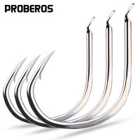 PROBEROS 10Pcs ขนาดใหญ่ตะขอเหล็กคาร์บอนเรือปลาตกปลา1/0 #-6/0 # Fishing Tackle KH17201