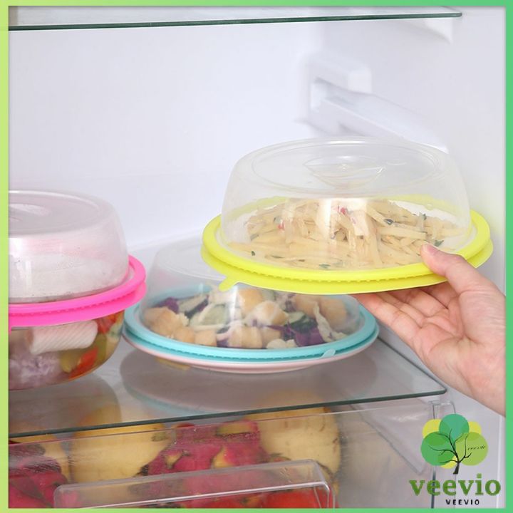 ฝาครอบอาหาร-ฝาปิดอาหาร-ฝาครอบสุญญากาศ-กันฝุ่นแมลงวัน-วางซ้อนกันได้-fresh-keeping-cover-สปอตสินค้า-veevio