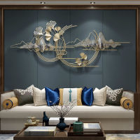 【NEW】【Penghantaran Privasi Tinggi】 New Chinese Style Entrance Wall Hanging Wall Decoration Living Room Background Wall Creative Wrought Iron Wall Decoration Light Luxury Metal Wall Pendant Wholesale