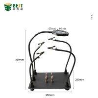 แพลตฟอร์มแว่นขยายแอลอีดีซ่อมบัดกรี PCB BST-168L สำหรับการบำรุงรักษาอิเล็กทรอนิกส์เครื่องขยายแสงเชื่อมเมนบอร์ด BGA