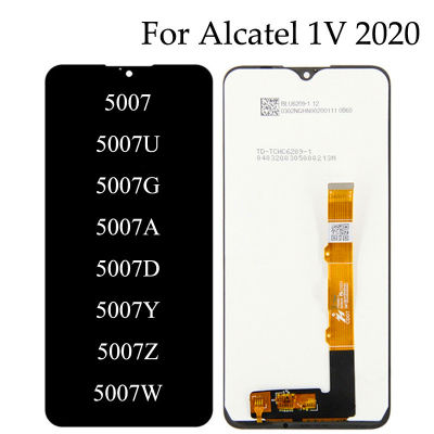 สำหรับ Alcatel 1V 2020 5007 5007U 5007G 5007Z 5007Y 5007A ชิ้นส่วนจอสัมผัสแอลซีดีของเครื่องแปลงดิจิทัล5007W