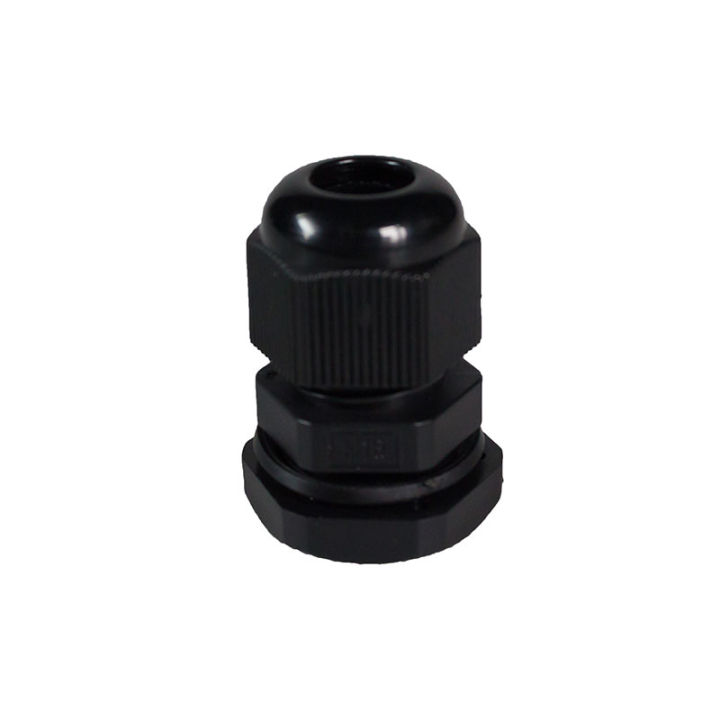 haco-matric-thread-cable-glands-with-locknut-black-color-m16-รุ่น-hm-16b