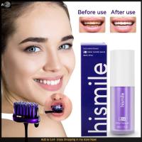 Hismile Small Purple Bottle Essence Toothpaste Teeth Kit V34 Colour Corrector Booster Tooth Stain Removal