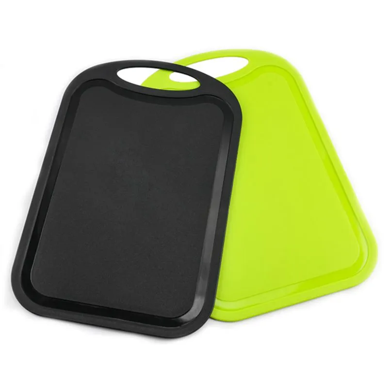 Plastic Chopping Block Meat Vegetable Cutting Board Non-Slip Anti Overflow  With Hang Hole Chopping Board Pink 