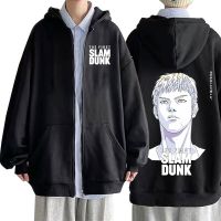 Anime The First Slam Dunk Zipper Hoodie Hisashi Mitsui Sakuragi Hanamichi Zip Up Hoodies Men Casual Hooded Sweatshirt Coat Size XS-4XL