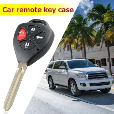 เปลือก Kunci Remote Mobil 4ปุ่มปลอกกุญแจรีโมทว่างเปล่าสำหรับ Toyota Camry