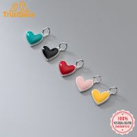 ❉﹍ TrustDavis Real 925 Sterling Silver Colour Love Heart Pendant Handmade DIY Necklace Bracelet Accessories Fine Jewelry Gift HY990