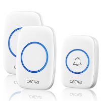 [MEESS] Cacazi Wireless Waterproof Doorbell 300m Range Us Eu Uk Plug Home Intelligent Door Bell 60 Chimes 0-110db Cordless Calling Bell - Doorbell Set -