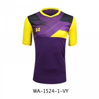 WARRIX SPORT เสื้อฟุตบอลพิมพ์ลาย WA-1524-1-VY (สีม่วง-เหลือง)