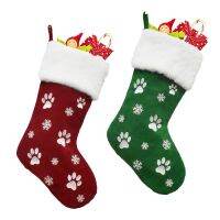 Christmas Stocking 18 Inch Xmas Stockings Embroidery Snowflake Gift Bag for Tree Fireplace Family Holiday Christmas Party