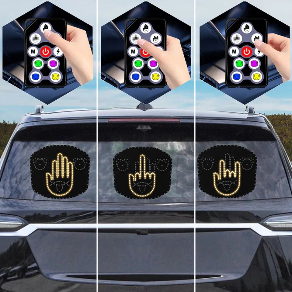 FUVOYA【Hot Sale】Middle Finger Gesture Light with Remote for Car