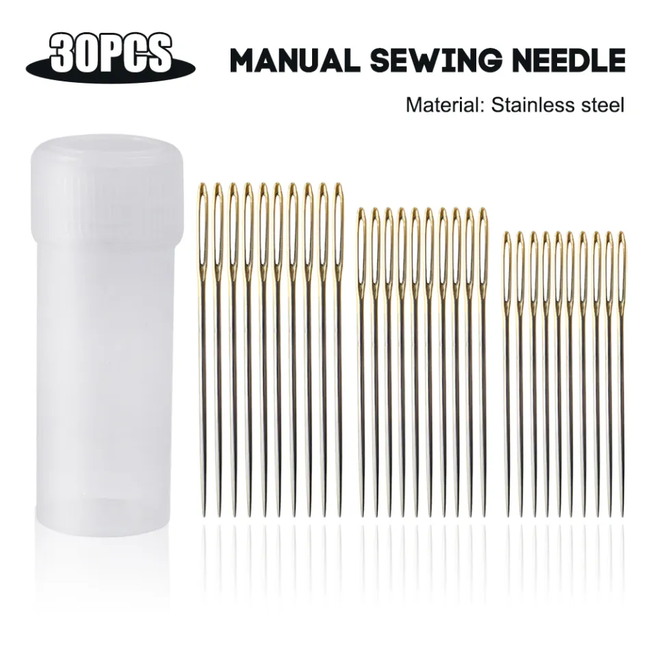 30Pcs Sewing Needles Large Eye Hand Sewing Needles Large Eye Stitching  Needles Cross Stitch Needles with Storage Box for DIY