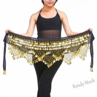 【hot sale】 ✳✠✆ B55 New Style Belly Dance Waist Chain Hip Scarf Bellydance Coins Belt Bollywood Dancing Waist Belt 12 Colors