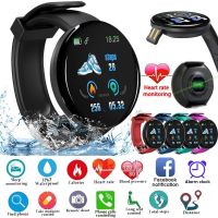 【LZ】►◊✓  D18s relógio inteligente redondo pressão arterial monitor de freqüência cardíaca dos homens fitness rastreador smartwatch android ios feminino esporte eletrônico relógio