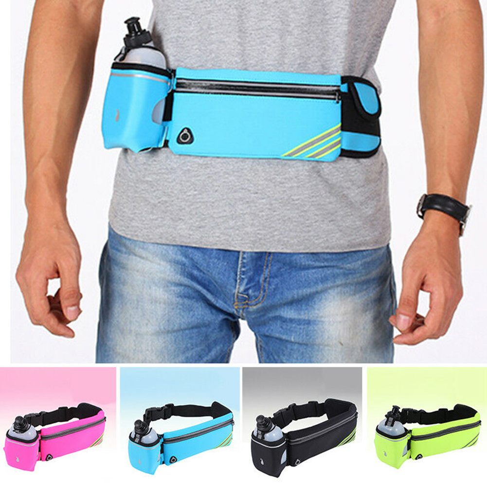 Pouch Water Bag Hiking Jogging With Bottles Belt Reflect Fanny Waist Running 