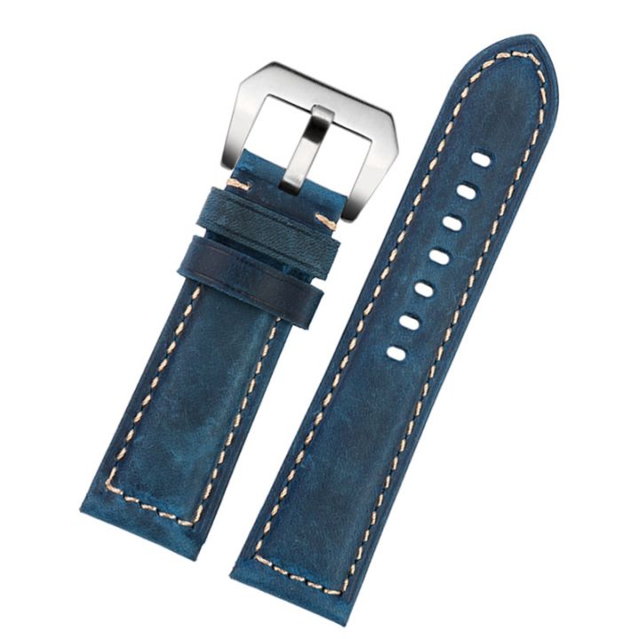 suitable-for-panerai-panerai-watch-strap-genuine-leather-male-pam688-441-blue-watch-with-accessories-24-26mm