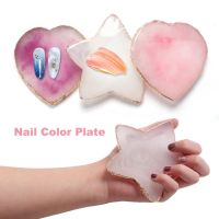 Nail Color Plate Heart Star Shapes Mixing Display Palette Gel Polish Holder Display Shelf Nail Tips Drawing Manicure Tool