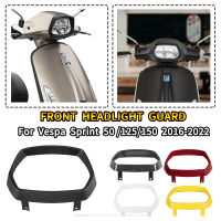 Allotmark รถจักรยานยนต์ ABS คาร์บอนด้านหน้าไฟหน้า Bezel Trim Guard Protector สำหรับ VESPA Sprint 50 125 150 2016 2017 2018 2019 2020 2021 2022อุปกรณ์เสริม