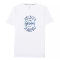 GIORDANO เสื้อยืดผู้ชายแขนสั้น - Mens Printed Tees ราคาส่ง สี เสื้อยืดคอกลมผ้าฝ้าย