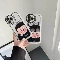 【Great. Cell phone case】  เคสโทรศัพท์ตัวการ์ตูนคู่รักอ้วน Sarung Dof สำหรับ Iphone 13 12 11 Pro Max X Xr Xsmax 8 7ฝาครอบด้านหลังเคสป้องกัน