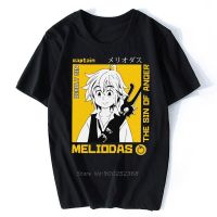 Japanese Manga Seven Deadly Sins T Shirt Men Cotton Leisure T-Shirt Short Sleeved Anime Nanatsu No Zai Meliodas Tee Tops Gift 【Size S-4XL-5XL-6XL】