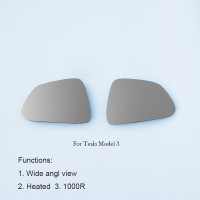 1คู่1000R ด้านข้างกระจกมองหลังแก้วเลนส์ฟิล์มฝนสำหรับเทสลารุ่น3 2018-กระจกมองกว้างกันฝนกันน้ำ