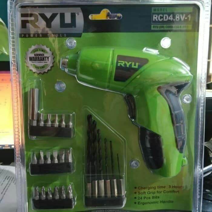 Su Cordless Screwdriver Bor Obeng Baterai Usb Ryu Tekiro Rcd 4 8