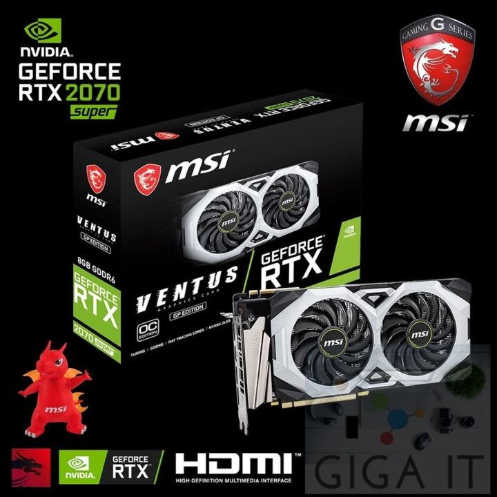 MSI Graphic Card GeForce RTX 2070 SUPER VENTUS GP OC (8GB GDDR6