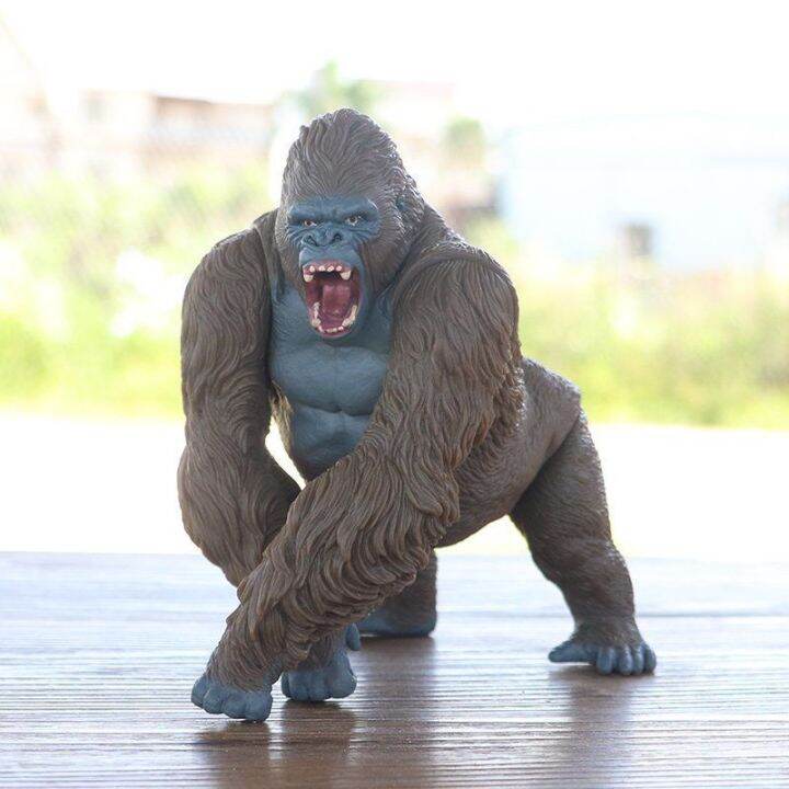 Gorilla King Kong Toys Open Mouth white brown black Color Wild Animal