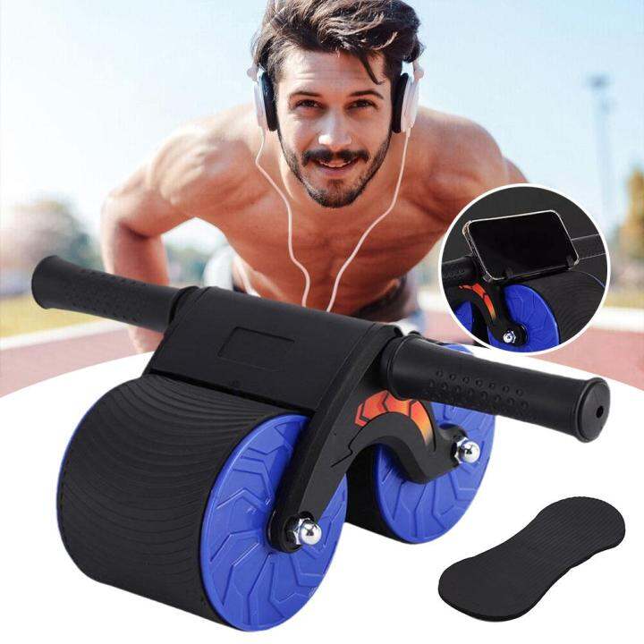 belly-wheel-kneeling-pad-automatic-rebound-abdominal-for-fitness-wheel-muscle-o6l4