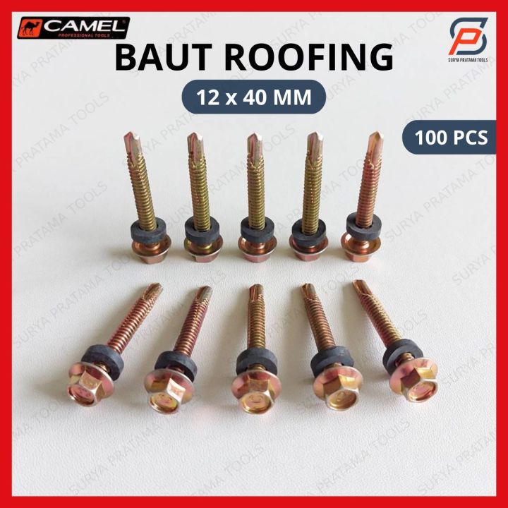 Baut Roofing Camel X Isi Pcs Baut Rangka Baja Ringan Sds X Mm Tajam Kuat Lazada