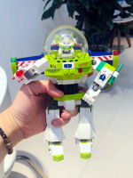 ของเล่นตุ๊กตาสำหรับผู้หญิง7592 S-Tory 4 Buzz Lightyear Mecha ของเล่นประกอบเป็นชิ้นส่วนขนาดเล็กของเล่นบล็อกตัวต่อ