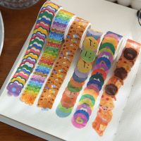 100 PCS Assorted Color Cute Cartoon Flower Washi Tape