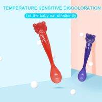 New Baby Spoons Temperature Sensing Spoon for Kids Boys Girls Silicone Tableware Kids Baby Feeding Utensils Bowl Fork Spoon Sets