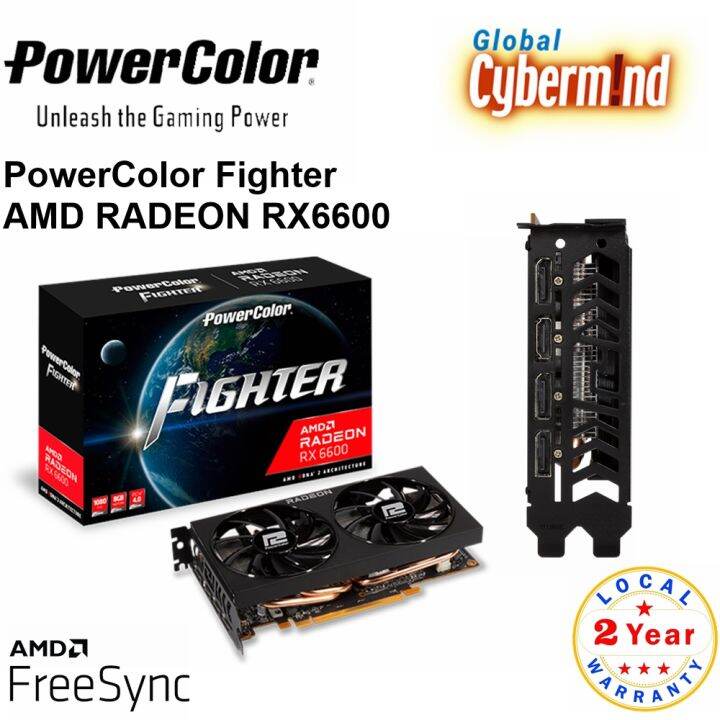 PowerColor Radeon RX 6600 Fighter 1080FHD / 8GB Memory / PCIE 4.0
