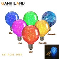 [HOT QQZIWWUJJWG 104] E27สี LED เอดิสันหลอดไฟยุติธรรมสตริงแสง G95 AC85 265โวลต์อบอุ่นลวดทองแดงหลอดไฟตกแต่งคริสต์มาสวันหยุดแสงประดับห้อง