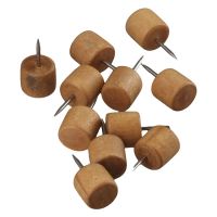 Brown Wooden Pushpins Decor Wood Push Pins Thumb Tacks Board Clips Pins Tacks