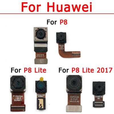กล้องหลังด้านหน้าของแท้สำหรับ P8 Lite P8lite 2017หลังเล็กเซลฟี่ด้านหลังด้านหน้าหันหน้าไปทางด้านหน้าโมดูลกล้องอะไหล่
