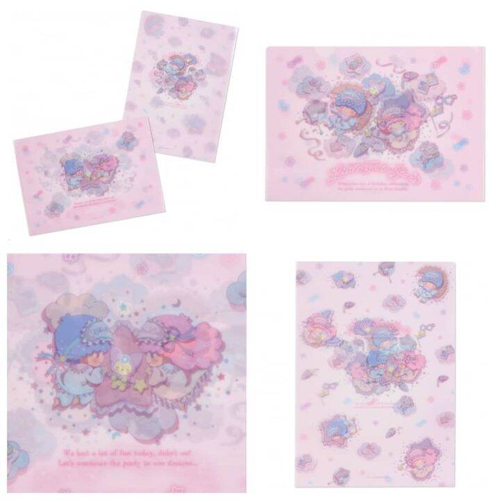 SANRIO ORIGINAL LITTLE TWIN STARS Dreamy Party Series A4 Size Clear ...