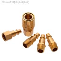 5pcs 1/4 Inch Solid Brass Quick Coupler Set Air Hose Connector Fittings NPT Plug Female Male Plugs Pneumatic Parts