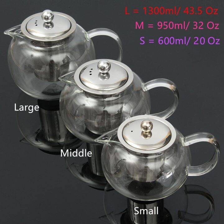 600-950-1300ml-glass-stainless-steel-teapot-with-infuser-filter-lid-heat-resistant-tea-pot-kettle-home-office-teaware-set