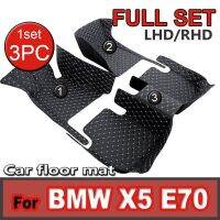 แผ่นปูพื้นรถยนต์สำหรับรถ BMW X5 E70 5ที่นั่งขนาด2007 ~ 2013 2009 2010 2011แผ่นรองเท้าแผ่นสติ๊กเกอร์ตกแต่งรถวางเท้า