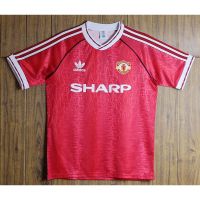 shot goods 1990-92 Manchester United Home Retro Soccer Jersey Football shirt xzlai