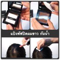 ส่งฟรี แป้งพัฟปิดหงอก hair shadow ปิดเหม่ง เพิ่มวอลลุ่มผม ปิดผมขาว ย้อมผม คอนซีลเลอร์ปรับรูปหน้า [น้ำตาลเข้ม]