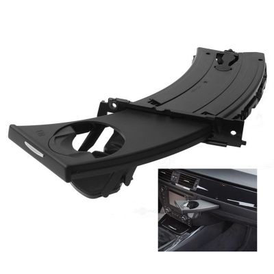 Retractable Front Center Console Driver Left Side Drink Cup Holder Car Accessories Black